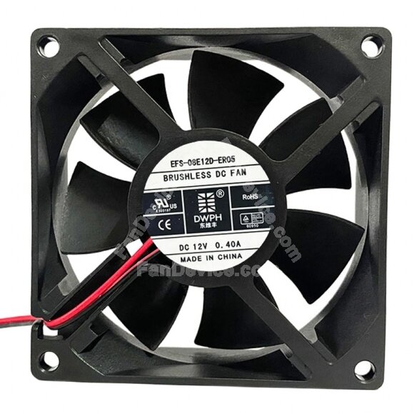 DWPH EFC-08E12D-ER05 DC 12V 0.40A 8025 Axial Brushless Cooling Fan