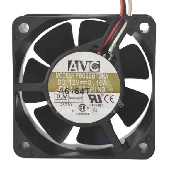AVC F6025B12HA DC 12V 0.16A 6025 Axial Ball Bearing Cooling Fan