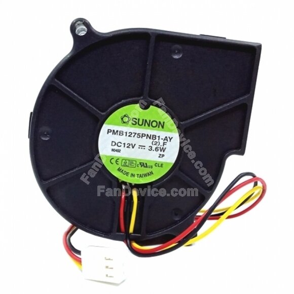 Sunon PMB1275PNB1-AY DC 12V 3.6W 2 Wires / 3 Wires Blower Cooling Fan