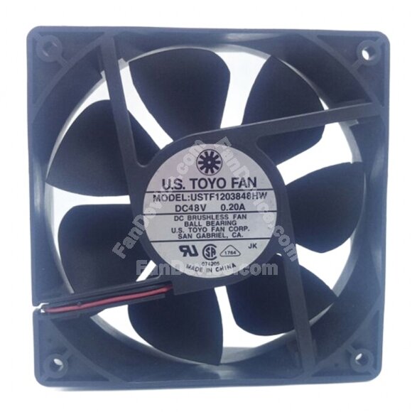 TOYO FAN USTF1203848HW DC 48V 0.20A 12038 Ball Bearing Brushless Axial Cooling Fan