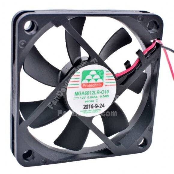 Protechnic MGA6012LR-O10 DC 12V 0.045A 0.54W 6010 Axial Cooling Fan