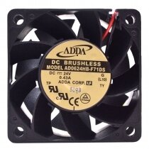ADDA AD0624HB-F71DS DC 24V 0.43A 2 Wires Brushless Axial Cooling Fan