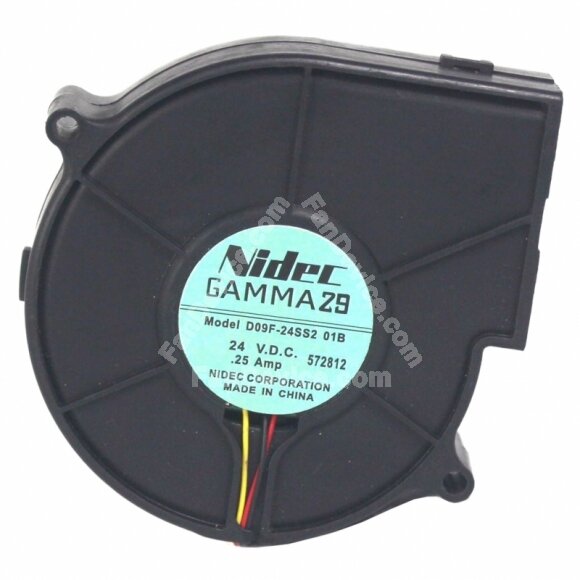 Nidec GAMMA29 D09F-24SS2 01B DC 24V 0.25Amp 2 Wires / 3 Wires Blower Cooling Fan