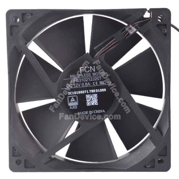 FCN DFB310212J20T DC 12V 0.8A 3 Wires Brushless Axial Cooling Fan