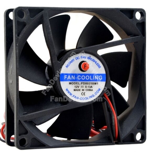 FAN-COOLING FD8025BM1 DC 12V 0.13A 2 Wires / 3 Wires / 4 Wires Brushless Axial Cooling Fan
