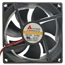 Y.S.TECH FD129225LB-N DC 12V 0.10A 2 Wires Brushless Axial Cooling Fan