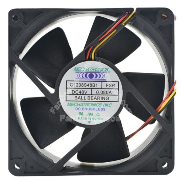 MECHATRONICS G1238S48B1 FSR DC 48V 0.080A Ball Bearing Axial Cooling Fan