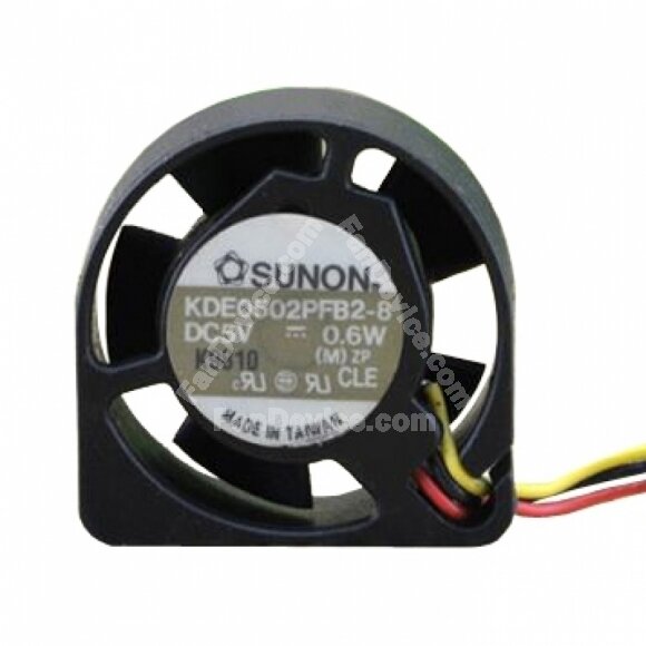 Sunon KDE0502PFB2-8 DC 5V 0.6W 3 Wires Axial Cooling Fan