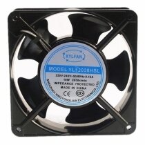 XYLFAN YL12038HSL AC 220V-240V 0.12A 18W 2 Wires Axial Cooling Fan