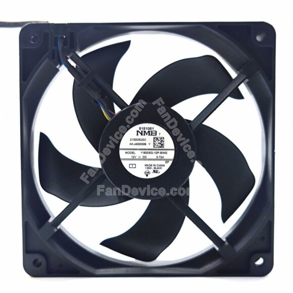 NMB 11925SG-12P-BWE DC 12V 0.72A 12025 Axial Cooling Fan
