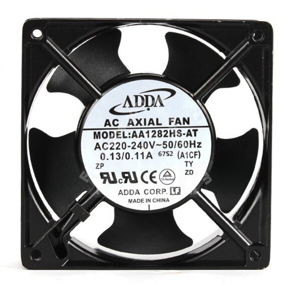 ADDA AA1282HS-AT AC 220-240V 0.13/0.11A 2 Wires Axial Cooling Fan
