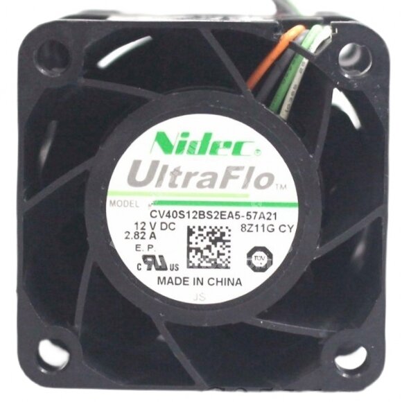 Nidec UltraFlo CV40S12BS2EA5-57A21 DC 12V 2.82A 8 Wires Axial Cooling Fan