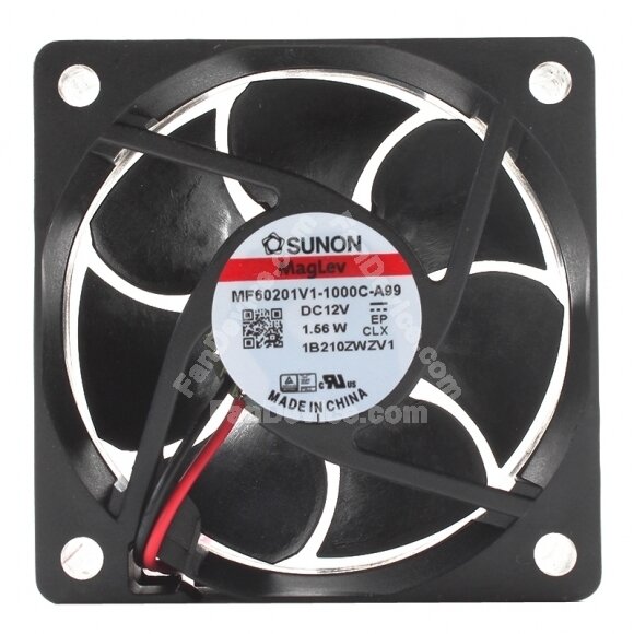 Sunon MF60201V1-1000C-A99 DC 12V 1.56W 2 Wires Axial Cooling Fan