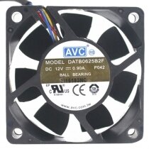 AVC DATB0625B2F DC 12V 0.90A 4 Wires Ball Bearing PWM Axial Cooling Fan