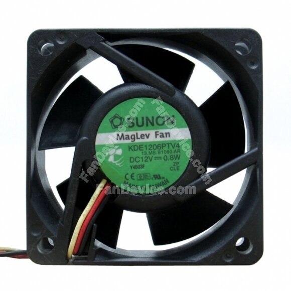 SUNON KDE1206PTV4 DC 12V 0.8W 3 Wires Axial Cooling Fan