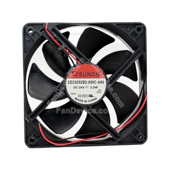 Sunon EEC0252B2-000C-A99 DC 24V 3.5W 2 Wires Axial Cooling Fan