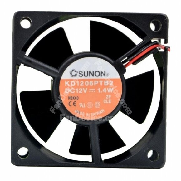SUNON KD1206PTB2 DC 12V 1.4W 2 Wires Axial Cooling Fan