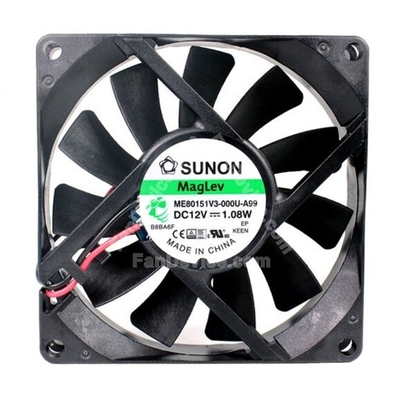 Sunon ME80151V3-000U-A99 DC 12V 1.08W 2 Wires Axial Cooling Fan