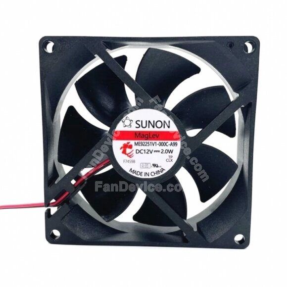 SUNON ME92251V1-000C-A99 DC 12V 2.0W 2 Wires Axial Cooling Fan