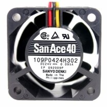 Sanyo Denki San Ace 40 109P0424H302 DC 24V 0.095A 2 Wires / 3 Wires Axial Cooling Fan