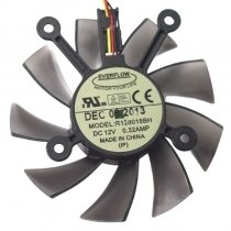 EVERFLOW R128015BH DC 12V 0.32AMP 3 Wires Axial Cooling Fan