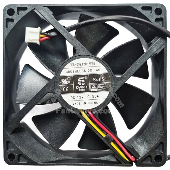 DWPH EFC-09E12D-AF02 12V 0.55A 2 / 3 Wires 9025 DC Brushless Axial Fan