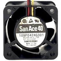 Sanyo Denki 109P0424G301 DC 24V 0.19A 2 Wires / 3 Wires 4028 Axial Fan