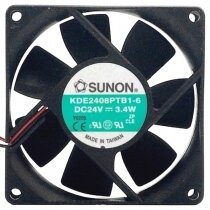 Sunon KDE2408PTB1-6 DC 24V 3.4W 2 / 3 Wires 8025 Axial Cooling Fan
