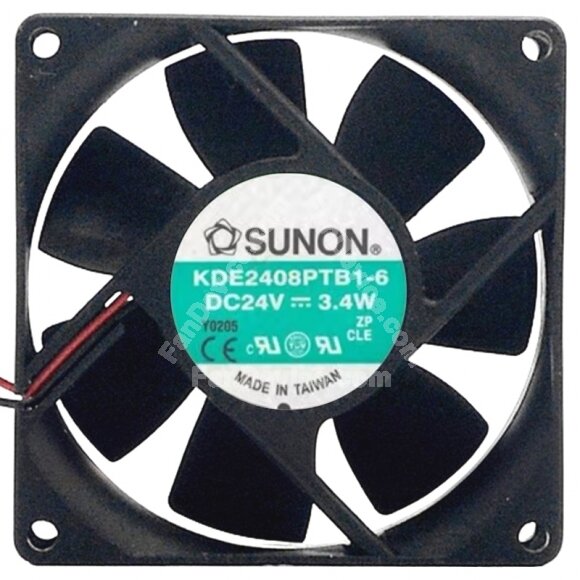 Sunon KDE2408PTB1-6 DC 24V 3.4W 2 / 3 Wires 8025 Axial Cooling Fan