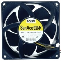 Sanyo Denki 9WV0924B1001 DC 24V 0.39A 3 Wires IP68 Waterproof Axial Fan