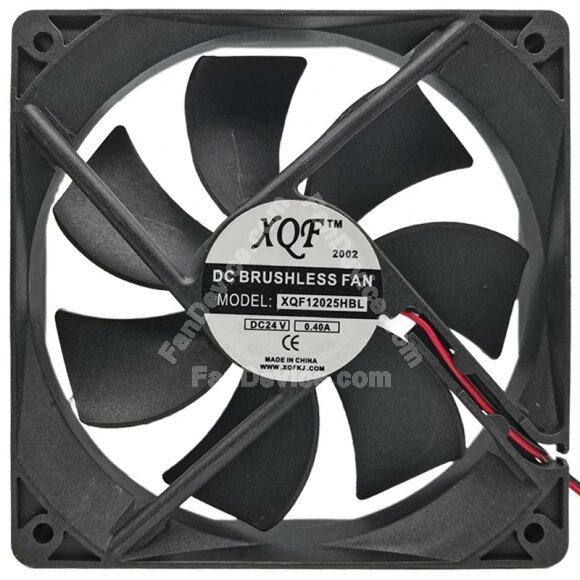 XQF XQF12025HBL 24V 0.40A 2 Wires Brushless Cooling Fan