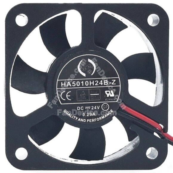 ONG HUA HA5010H24B-Z DC 24V 0.29A 2 Wires / 3 Wires Axial Cooling Fan