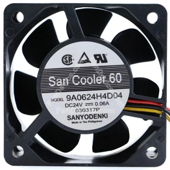 Sanyo Denki 9A0624H4D04 24V 0.06A 6025 Axial Fan