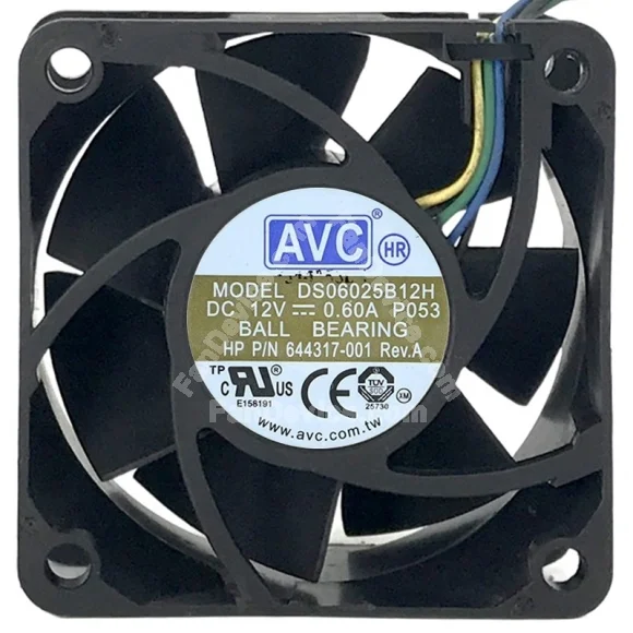 AVC DS06025B12H 12V 0.60A Ball Bearing Axial Fan