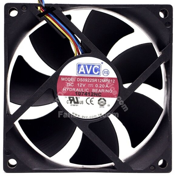 AVC DS09225R12M 12V 0.20A Hydraulic Bearing Axial Fan