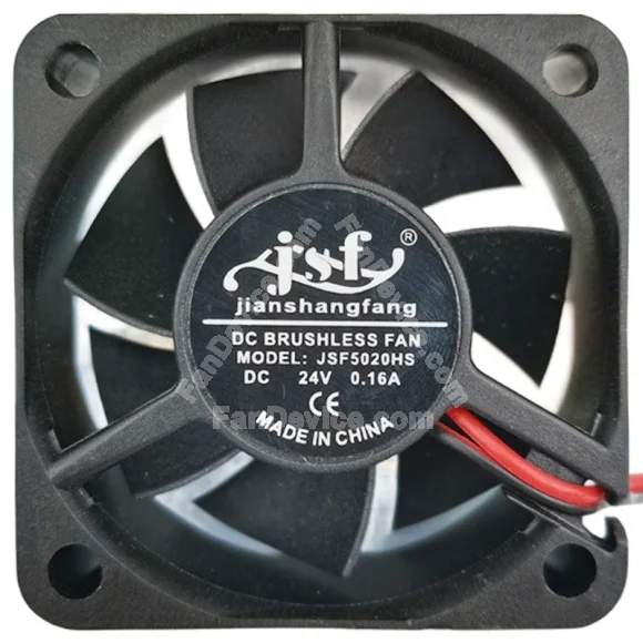 JSF JSF5020HS 24V 0.16A 2 Wires DC Brushless Cooling Fan