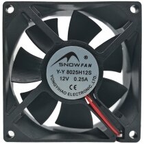 SNOWFAN Y-Y 8025H12S 12V 0.25A 2 / 4 Wires Cooling Fan