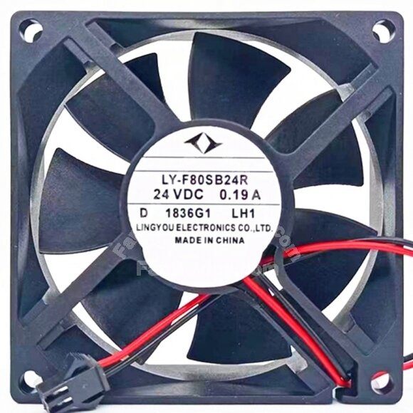 LINGYOU LY-F80SB24R 24V 0.19A 2 / 3 Wires Cooling Fan