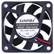 SANONDA KF6015H24B 24V 0.17A 2 Wires Axial Cooling Fan