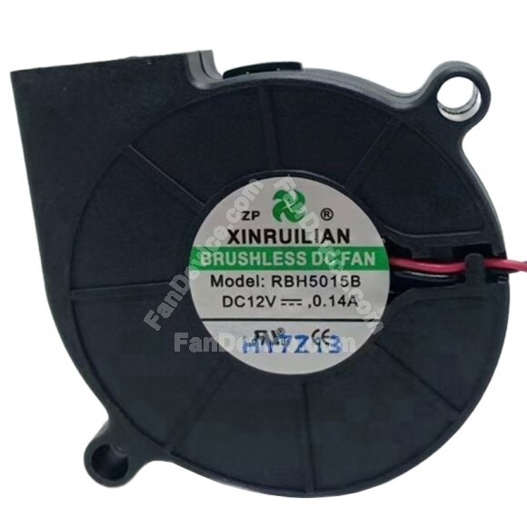 XINRUILIAN RBH5015B 12V 0.14A 2 Wires Blower Cooling Fan