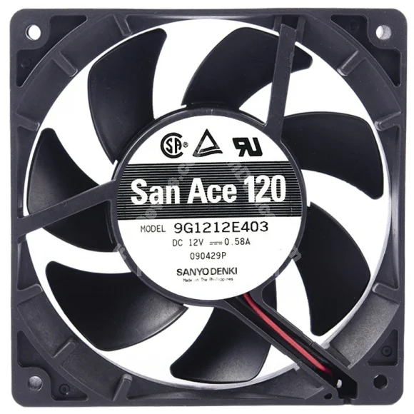 Sanyo 9G1212E403 12V 0.58A 2 / 3 Wires Axial Cooling Fan