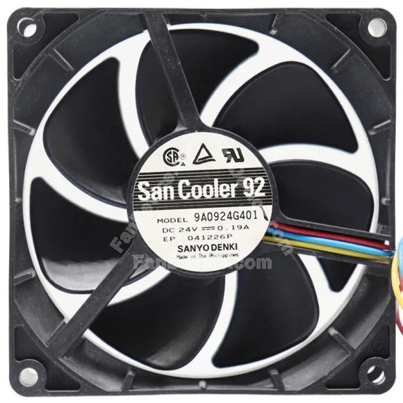 Sanyo 9A0924G401 24V 0.19A 2 / 3 Wires Axial Cooling Fan
