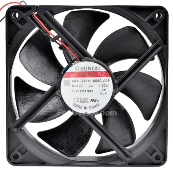 Sunon MFC0251V1-000C-A99 12V 4.20W 2 Wires Cooling Fan