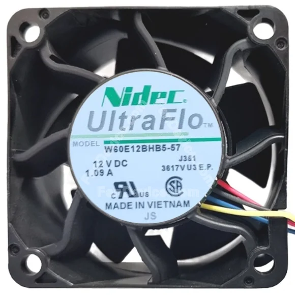 Nidec W60E12BHB5-57 12V 1.09A 4 Wires Axial Cooling Fan
