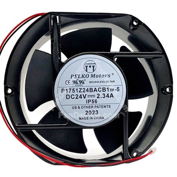 PELKO Motors P1751Z24BACB1w-5 24V 2.34A 2 Wires Cooling Fan