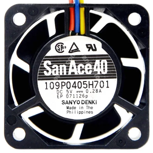 Sanyo 109P0405H701 5V 0.28A 2 / 3 Wires Axial Cooling Fan