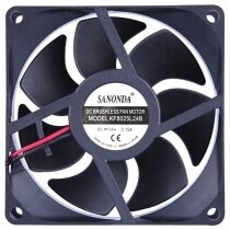 SANONDA KF8025L24B 24V 0.15A 2 Wires Axial Cooling Fan
