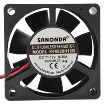 SANONDA KF6020H12B 12V 0.25A 2 Wires Axial Cooling Fan