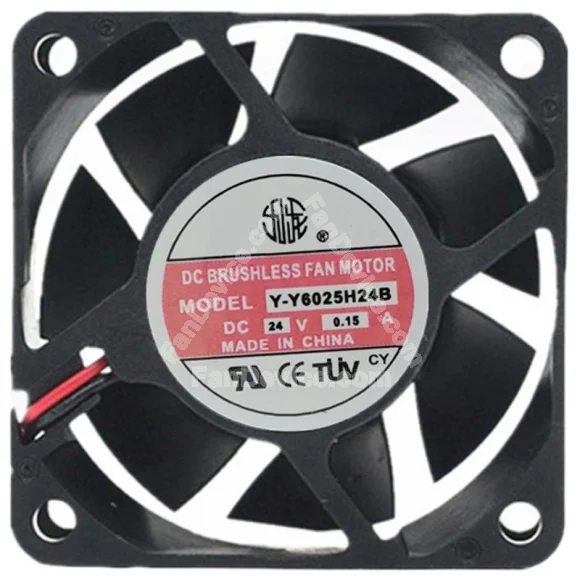 JIULONG Y-Y6025H24B 24V 0.15A 2 Wires Axial Cooling Fan