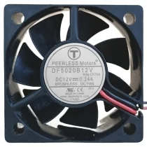 PEERLESS Motors DF5020B12V 12V 0.24A 2 Wires Cooling Fan
